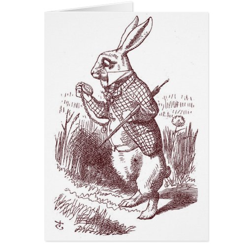 White Rabbit Shower Invitation Greeting Cards