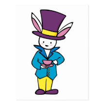 White Rabbit Tea Party Post Cards