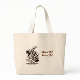 White Rabbit Trumpet Hear Ye! Hear Ye! Wonderland bag