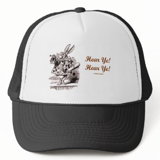 White Rabbit Trumpet Hear Ye! Hear Ye! Wonderland hat