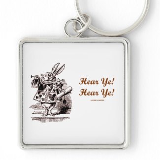 White Rabbit Trumpet Hear Ye! Hear Ye! Wonderland keychain