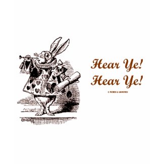 White Rabbit Trumpet Hear Ye! Hear Ye! Wonderland shirt