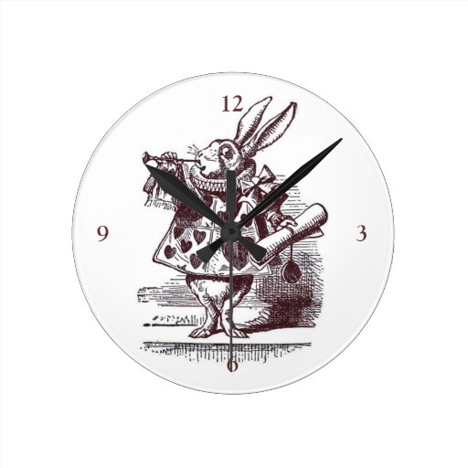 White Rabbit Wall Clock | Zazzle