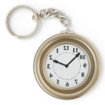 White rabbit's clock keychain