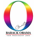 White Rainbow O - Barack Obama for President t-shirts