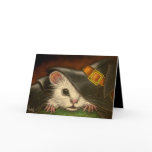 WHITE RAT HALLOWEEN Card