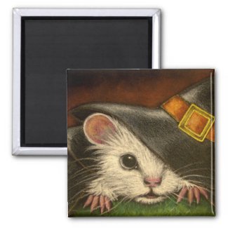 WHITE RAT HALLOWEEN WITCH COSTUME Magnet magnet