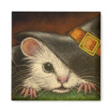 WHITE RAT HALLOWEEN WITCH COSTUME Magnet