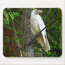 WHITE RAVEN & FOREST mousepads by RavenSpiritPrints WHITE RAVEN & FOREST mousepads