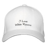 WHITE RAVEN LOVER Embroidered Cap embroidered hats