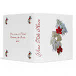 White & Red Fuschia Binder for Personalization