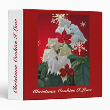 White Red Fuschia Christmas Cookies I Love Binder