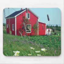 white Red house, Iles Mignan flowers mousepads