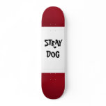 white, red STRAY DOG Skate Deck
