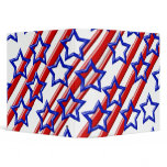 White &amp; Red Stripes Blue Stars 3 Ring Binders