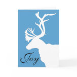 White Reindeer Joy Greeting Cards