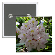 White Rhodendrons Pinback Button