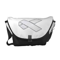 White Ribbon Messenger Bag