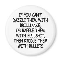 White Riddle Them W Bullets magnets