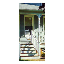 White Rocking Chairs Rack Card Design