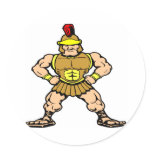White Roman Spartan Warrior stickers