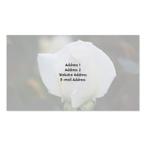 White Romance Business Cards (back side)