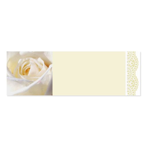 White Rose and Lace Business Card Templates (front side)