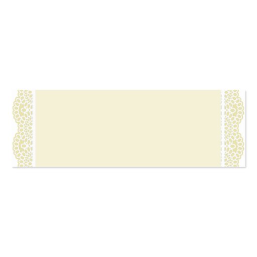 White Rose and Lace Business Card Templates (back side)