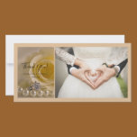 White Rose and Pearls Wedding Thank You Photo Card photo cards