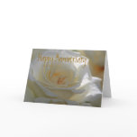 white, rose, rose, anniversary, card, wedding,