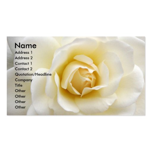 White Rose Business Card Templates