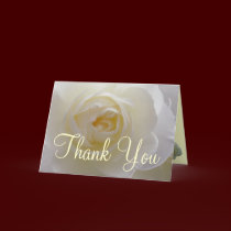 White Rose Card Thank You Personalized Flower Card cards