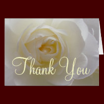 White Rose Card Thank You Personalized Flower Card cards