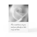 White Rose Condolence Card