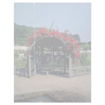 White Rose-covered arbor - Villandry, France flowe Letterhead Template