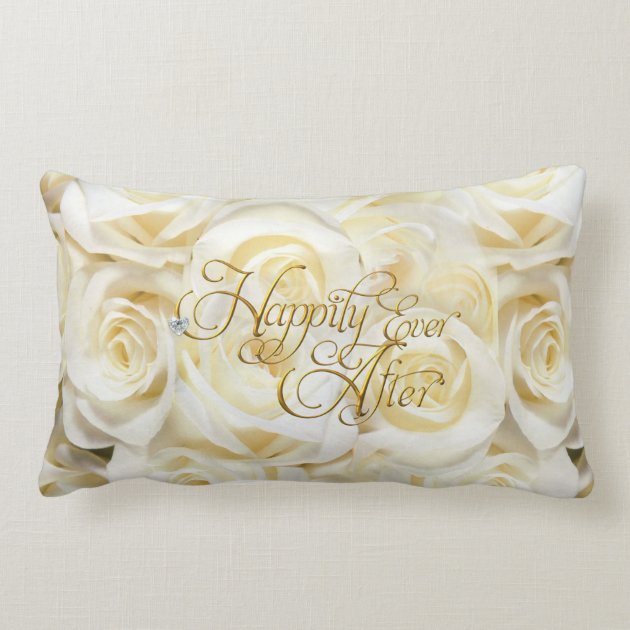 White Rose Elegance - 50th Wedding Anniversary Throw Pillow