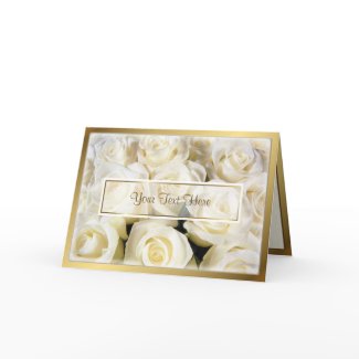 White Rose Elegance Template card