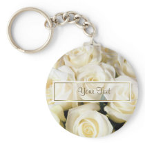 White Rose Elegance Template Key Chains