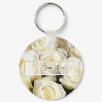 White Rose Elegance Template keychains