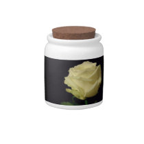 White rose flower candy jar candy jars