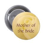 White rose for Mother of the Bride Pinback Button