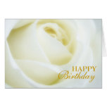 White Rose Happy Birthday Card