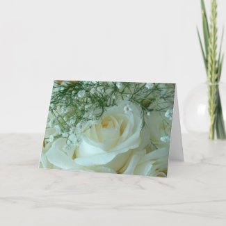 White Rose Holiday Card card