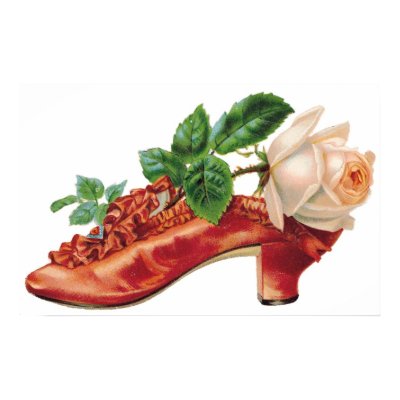 White Rose in A Shoe Customizable Poster by vintagegiftmall