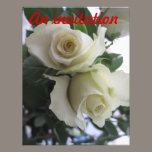 White rose invitations invitations