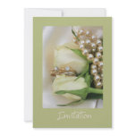 white rose lesbian wedding invitation