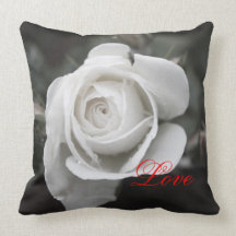 White Rose (Love) Pillow