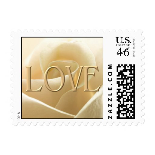 White Rose Love postage stamps