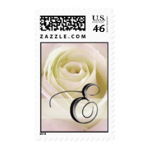 White Rose Monogram Stamp - Initial E by aslentz White Rose Monogram Stamp - Initial E