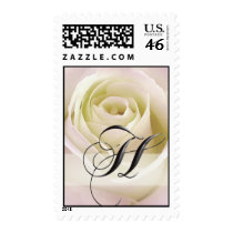 White Rose Monogram Stamp - Initial H by aslentz White Rose Monogram Stamp - Initial H